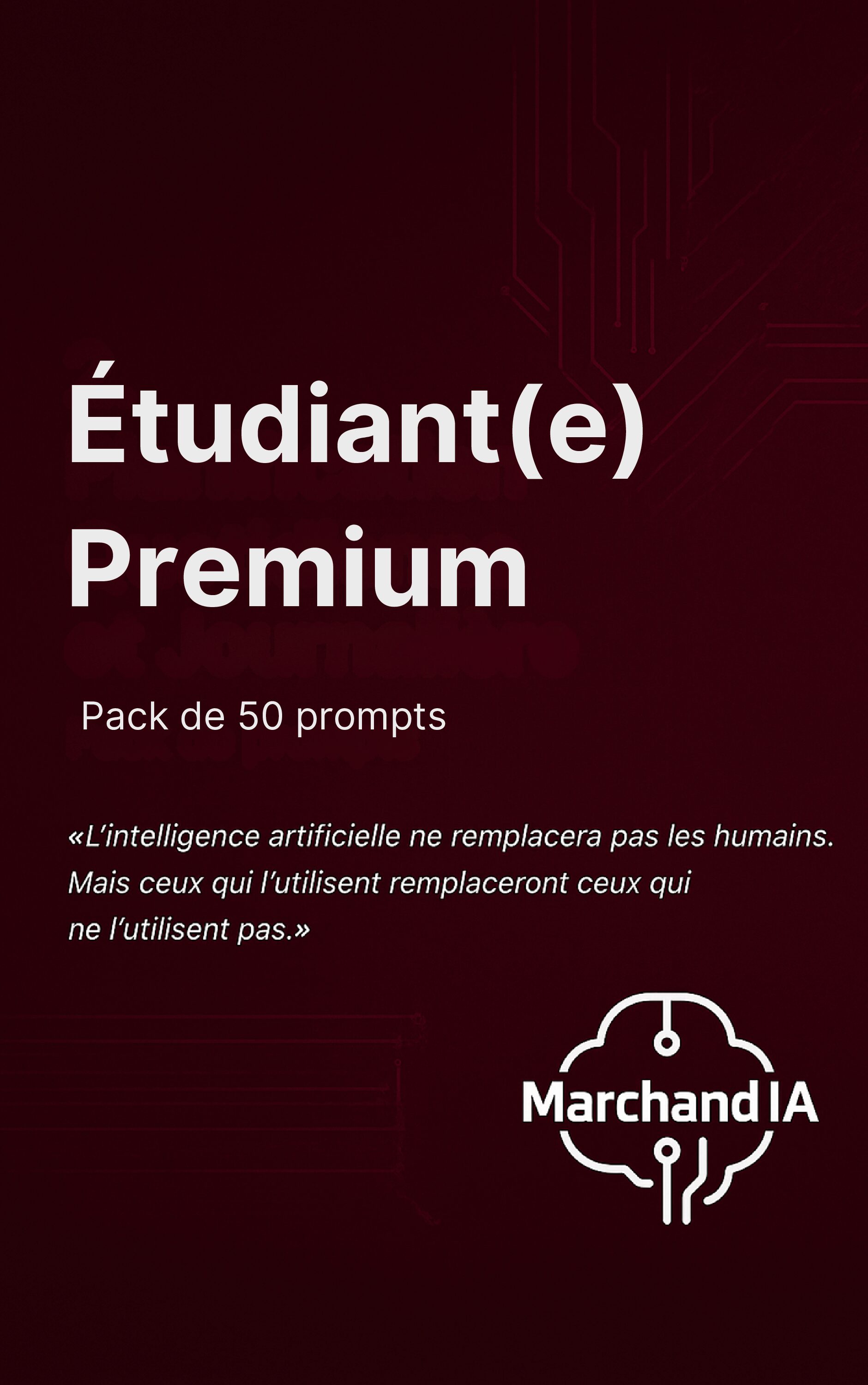 Étudiant(e) Premium - Pack de 50 prompts
